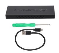 Mtlavishness M2 NVME à USB31 Portable Metal Hard Disk Box Convert M2 SSD PCIe en Interface de Type C idéal pour Le Stockage de données GO et Transfert avec Un matériau métallique