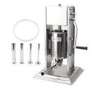 Mtlavishness Machine à farcir les saucisses verticale manuelle en acier inoxydable avec soupape d'échappement Machine à farcir les saucisses à manivelle et à vitesse réglable