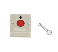 Mtlavishness Mini Bouton de Panique DC 24 V Filaire de sécurité en Plastique pour Bureau Familial, Mini Alarme d'urgence, Bouton Poussoir de Panique, Bouton de Panique d'urgence,