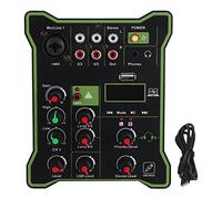 Mtlavishness Mini mélangeur audio à 5 canaux avec effet de réverbération Bluetooth USB pour téléphones mobiles, tablettes, ordinateurs