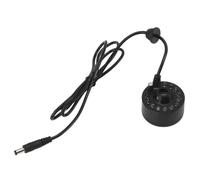 Mtlavishness Mist Maker 12 perles LED colorées DC 5 V Interface étanche à ultrasons fontaine d'eau brumisateur pour étang fête d'Halloween