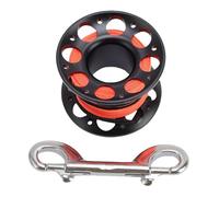 Mtlavishness Moulinet de plongée sous-Marine avec câble de 15 m - Bobine de Ligne de plongée en Aluminium d'aviation avec Crochet à Double extrémité pour Les opérations maritimes (Noire)