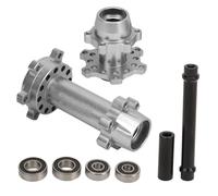 Mtlavishness Moyeux hexagonaux de roue de moto RC Moyeu hexagonal de roue avant et arrière en aluminium pour LOSI 1 4 Promoto MX Modification de moto électrique Mise à niveau Bleu (Argent)