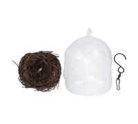Mtlavishness Nid d'oiseau Transparent résistant à la Pluie Suspendu avec Crochet pour Jardin extérieur intérieur extérieur