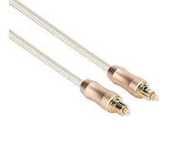 Mtlavishness Numérique Câble Audio Optique SPDIF Toslink de Connecteur Carré Cable Optique Alliage d'aluminium avec 3Meter 9.8ft pour puissance amplificateurs de casque décodeurs audio