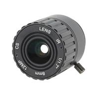 Mtlavishness Objectif Caméra De Surveillance 8 Mm F1 2 Haute Résolution 12Mp pour Système De Vidéosurveillance Interface CS Monture 7 Et De 69 5X55 6X40 3