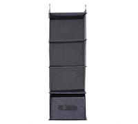Mtlavishness Organisateur De Placard Suspendu 4 Étagères Tiroir Matériau Respirant Lavable pour Rangement Vêtements Pantalons Chaussettes sous Vêtements 84 X 29 X 29 Cm Gris