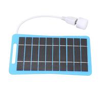 Mtlavishness Panneau solaire avec poignée lumineuse Bleu 5 V 5 W USB Chargeur de panneau solaire portable pour camping en plein air Charge solaire efficace Lumière LED intégrée