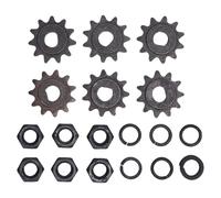 Mtlavishness Pignon de moteur de chaîne 25H, diamètre intérieur de 10 mm, pignon de moteur en métal haute résistance avec écrou à trou en D et ressort, construction en acier 11T