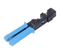 Mtlavishness Pince à sertir de câble de données modulaire professionnelle Cat5 Cat6 Outil de terminaison avec coupe-fil à bouche plate en acier allié et fonctions de sertissage