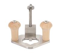 Mtlavishness Plan de routeur avec trou de base d'arrêt de profondeur Plan de routeur ergonomique en acier inoxydable Outil de travail du bois portatif pour les rainures précise