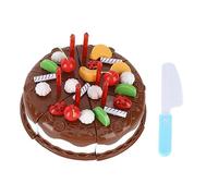 Mtlavishness Play Food Birthday Cake Set DIY FiTEND PLAY TOY pour les enfants de plus de 3 ans Couleur de chocolat en plastique permet aux enfants d'être des pâtisseries avec des