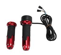 Mtlavishness Poignée d'accélérateur universelle pour véhicule électrique 12 V 99 V avec fonction réglable à 3 vitesses, 6 fils pour vélo électrique, couleur grise (Rouge)