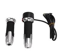 Mtlavishness Poignée d'accélérateur universelle pour véhicule électrique 12 V 99 V avec fonction réglable à 3 vitesses, 6 fils pour vélo électrique, couleur grise (Argent)