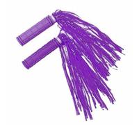 Mtlavishness Poignées de Guidon de vélo avec banderoles à Pampilles pour Enfants, Filles, garçons, Enfants, Ajustement Universel, décorations de Guidon de vélo, Scooter, sécurité (Violette)