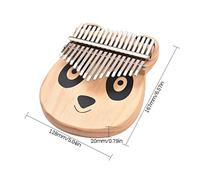 Mtlavishness Portable 17 Piano clé en pin avec du Sac de Transport Tuning Hammer Nettoyage en Tissu Autocollants Un Musical pour Le Divertissement de Voyage Cérémonies (Chat)