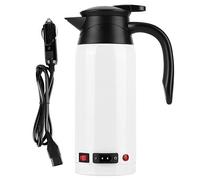 Mtlavishness portable 800 ml de chauffage électrique de chauffage avec cigarette 12V 24V pour la voiture E chauffage rapide 98 100 ℃ Grade 304 Abs inoxydable matériau ABS blanc (Blanc)