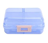 Mtlavishness portable avec sept grilles et couverture d'étanchéité idéale pour une utilisation quotidienne et des voyages en taille de matériau PP de qualité alimentaire environ 3 (Bleu (silicone))