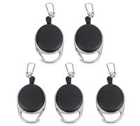 Mtlavishness Porte-clés rétractable en câble métallique de 60 cm avec boucle en ABS Fermoir léger anti-perte pour sac de ceinture Porte-clés robuste et durable pour un usage (Vendu cinq pièces)