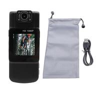 Mtlavishness Puissant enregistreur vidéo Portable 1080p avec Objectif Rotatif à 180 ° 1,5 Pouce IPS Écran et Vision Nocturne Infrarouge idéale pour Les Forces de l'ordre Sports de