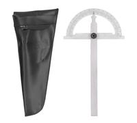 Mtlavishness Rapporteur d'angle 0 à 180 degrés, outil de mesure de règle en acier au carbone pour le travail du bois