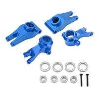 Mtlavishness RC Bloc de Direction Ensemble de Blocs d'essieu arrière en Alliage d'aluminium Kit de coupelle de Direction Avant arrière avec roulements et vis Pièces d'usure de (Bleue)