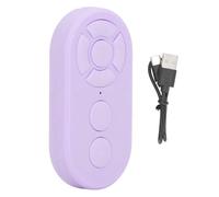 Mtlavishness Remote Control Selfie Bouton Type C Rechargeable BT 10m / 32.8ft Button Selfie Clicker pour l'enregistrement vidéo de Livre électronique (Violet)