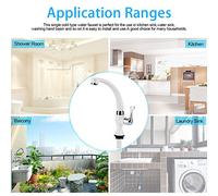 Mtlavishness Robinet d'eau froide unique en plastique ABS de haute qualité pour évier de cuisine et lavabo de salle de bain avec connexion filetée G1 2 (volant en queue de poisson)