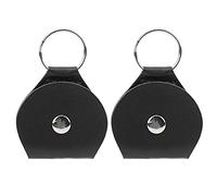 Mtlavishness Sacs de Choix de Guitare PU Metal Keychain Design Portable Storage pour Les guitaristes et Les mélomanes transportant Environ 2 pièces Brunes (Noir)
