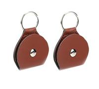 Mtlavishness Sacs de Choix de Guitare PU Metal Keychain Design Portable Storage pour Les guitaristes et Les mélomanes transportant Environ 2 pièces Brunes (Brun)