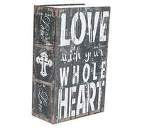 Mtlavishness Simulation Dictionary Book Box avec un verrouillage combiné esthétique et cachable idéal pour une taille en acier texturé et inoxydable environ 18 2x11 8x5 7cm