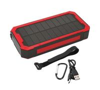 Mtlavishness Solar 36800 mAh Banque d'énergie Solaire Portable avec 36 LED pour l'escalade Utilisation Portable Fonction de Protection Capacité définie Interface de Montage pour (Rouge)