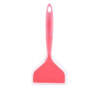 Mtlavishness Spatule en silicone large, antiadhésive, haute température, flexible pour gâteau, steak, pizza, ustensiles de cuisine avec poignée ergonomique, 26 x 12 cm, orange vert (poignée orange)