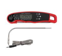 Mtlavishness Thermomètre à viande multi-aiguilles multifonction à lecture instantanée pour cuisine, grillades en plein air, barbecue Noir, ABS, acier inoxydable, 1 x CR2032, 240 (Rouge)
