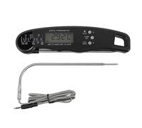 Mtlavishness Thermomètre à viande multi-aiguilles multifonction à lecture instantanée pour cuisine, grillades en plein air, barbecue Noir, ABS, acier inoxydable, 1 x CR2032, 240 (Noire)