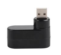 Mtlavishness USB 2.0 Mini Rotation Splitter Adaptateur hub Slim Design Mini Taille Conception rotative Conception USB Un connecteur mâle Peut être tourné à 180 degrés pour (Noir)