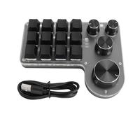 Mtlavishness USB Macro Mechanical Gaming Keyboard 12 Keys 4 Knobs Wireless Bluetooth Wired USB Programmable Hot Swappable Red Switch