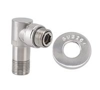 Mtlavishness Vanne d'arrêt d'angle mâle G1/2 en acier inoxydable 304 1 entrée 2 sorties, conception intégrée, vanne d'arrêt d'eau automatique pour toilettes (Vanne d'angle intégrée marche/arrêt)