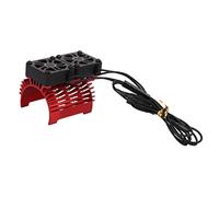 Mtlavishness Ventilateur de refroidissement de moteur sans balais de 40 à 42 mm, radiateur à double moteur pour voiture télécommandée 1 8 Construction en plastique en alliage (Rouge)