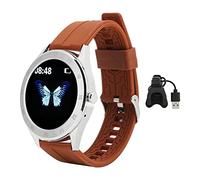 Mtlavishness Y10 Bracelet intelligent à écran rond Bluetooth Communication Sport Bracelet Argent Vert Enjoy Bluetooth Synchronization avec appels téléphoniques mobiles modes sportifs multiples (marron