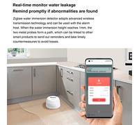 Mtlavishness Zigbee détecteur de Fuite d'eau capteur d'inondation de Maison Intelligente avec Alerte à Distance de l'application Tuya et intégration vocale Alexa pour Cuisine
