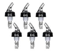 Mtlhbcg Lot de 6 becs verseurs de bouteilles de 6 cl - Bec verseur doseur - Doseur de bar - Doseur de spiritueux pour bouteilles de cocktails - Bec verseur automatique en plastique - Pour vin