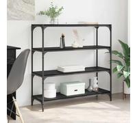 mtlskopl 100 x 33 x 100 cm - Étagère à livres industrielle - Aspect chêne - En acier et bois - 3 compartiments de charge de 60 kg - Pour salon, chambre et bureau à domicile