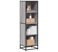 mtlskopl 5-Shelf Bookcase 40x35x139 cm in Grey Sonoma Engineered Wood & Metal Frame Modern Tall Narrow Bookshelf for Living Room Bedroom Office