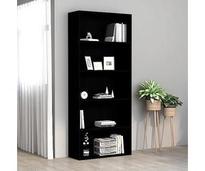 mtlskopl 80 x 30 x 189 cm - Tour de rangement stratifiée moderne et stable - Pour salon, chambre, bureau, couloir - Noir