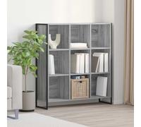 mtlskopl 99,5 x 30 x 108,5 cm, en bois Sonoma gris, avec 9 compartiments, design moderne, pieds en acier robuste et montage facile pour salon, chambre à coucher, bureau