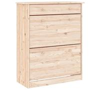 mtlskopl ALTA Armoire à chaussures en pin 77 x 35 x 96 cm, 2 portes battantes et tiroir, commode à chaussures pour couloir, salon et chambre à coucher