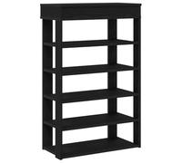 mtlskopl Armoire à chaussures - Noir - 60 x 30 x 98 cm - En matériau dérivé du bois - Peu encombrante - Avec plateau supérieur - Design moderne - Robuste et durable - Pour couloir, entrée, chambre à