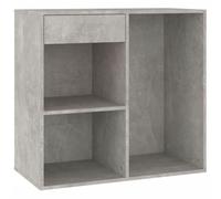 mtlskopl Armoire cosmétique - Gris béton - 80 x 40 x 75 cm - En bois - Table d'appoint avec tiroir et compartiments - Rangement de maquillage et armoire de rangement pour chambre à coucher
