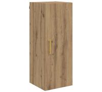 mtlskopl Armoire d'appoint murale - Chêne artisanal - 34,5 x 34 x 90 cm - Design moderne avec 1 porte - Pour salon, couloir, chambre à coucher